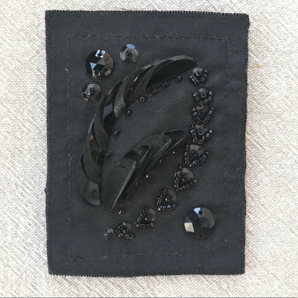 Prada grosgrain & sequin pin
